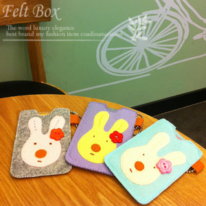 토끼 카드 지갑/교구 바느질/인형만들기/펠트diy/펠트박스
